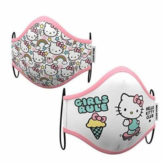 Hygiënisch en herbruikbaar gezichtsmasker gemaakt van stof Hello Kitty Premium 10-12 Jaar